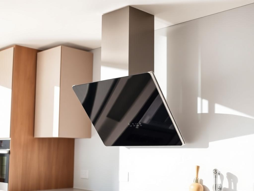 Faber-style kitchen chimney supplied, installed and serviced by T.V.L. Enterprises