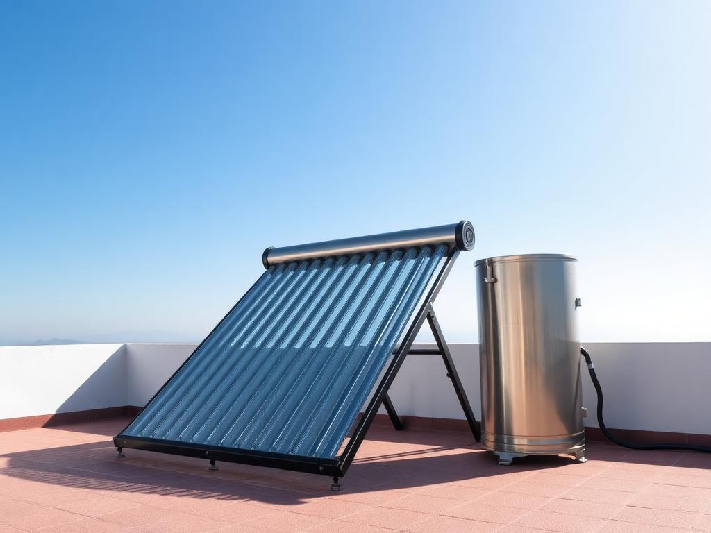 Supreme Solar-style rooftop solar water heater supplied, installed and serviced by T.V.L. Enterprises