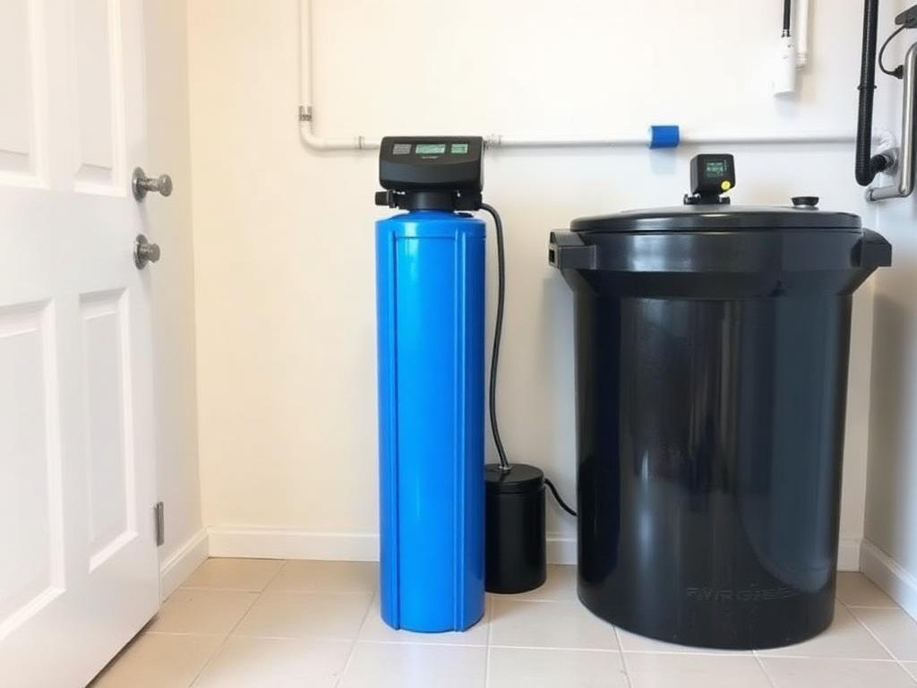 Zero B-style domestic water softener supplied, installed and serviced by T.V.L. Enterprises